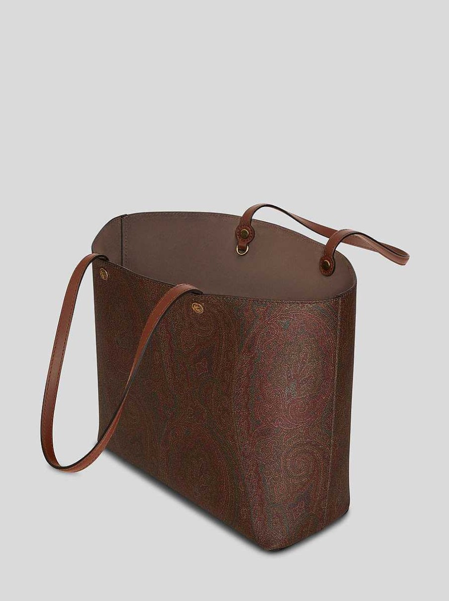 ETRO Grose Etro Essential-Tasche Mit Clutch Dunkelbraun Paisley