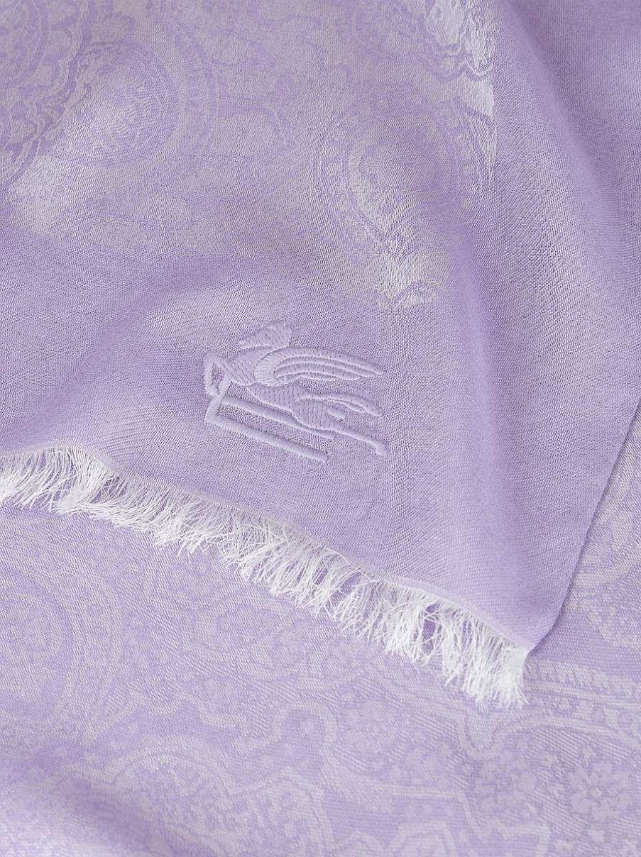 ETRO Jacquard-Schal Orange Schals Und Seide