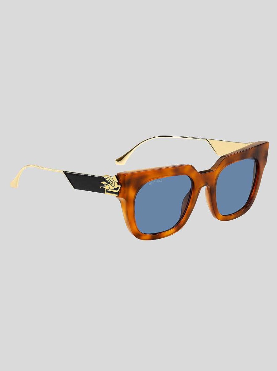 ETRO Auffallige Pegaso-Sonnenbrille Hellbraun Sonnenbrille