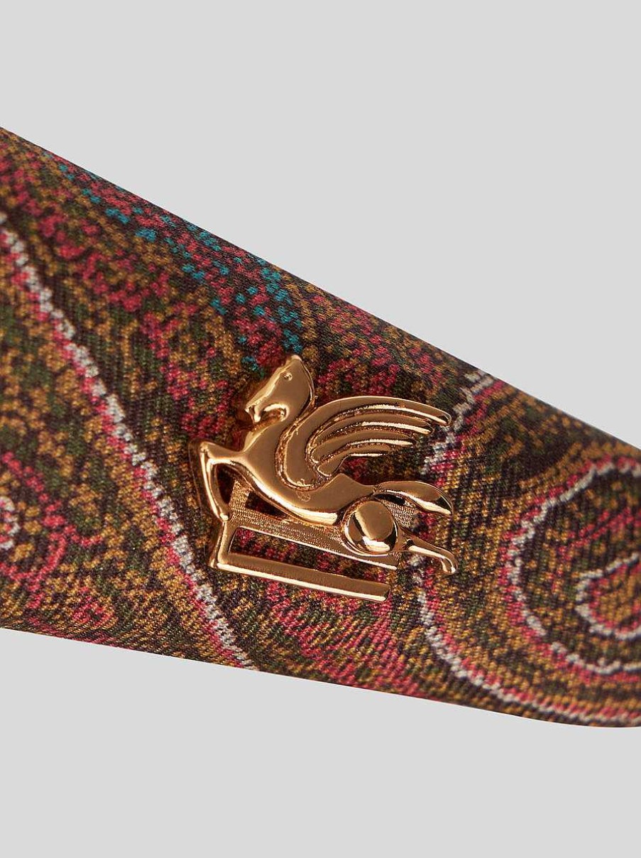 ETRO Paisley-Haarband Mit Pegaso Mehrfarben Haarschmuck
