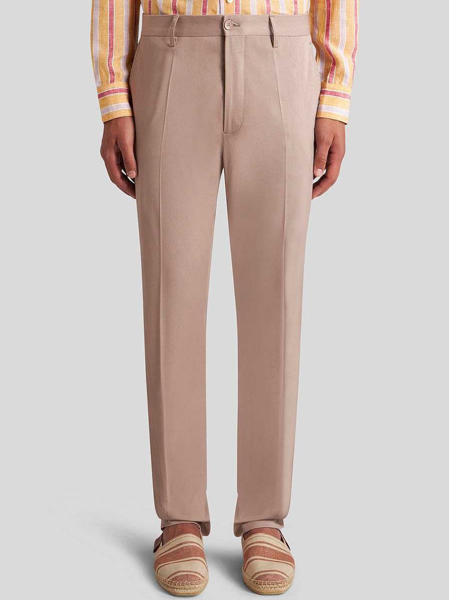 ETRO Hose Aus Stretch-Baumwolle Beige Hose