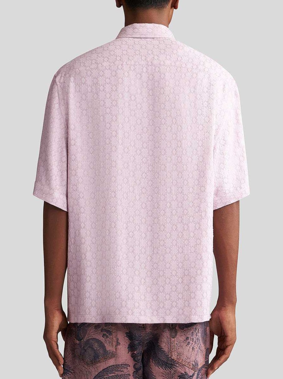 ETRO Bowlinghemd Aus Jacquard-Stoff Rosa Hemden