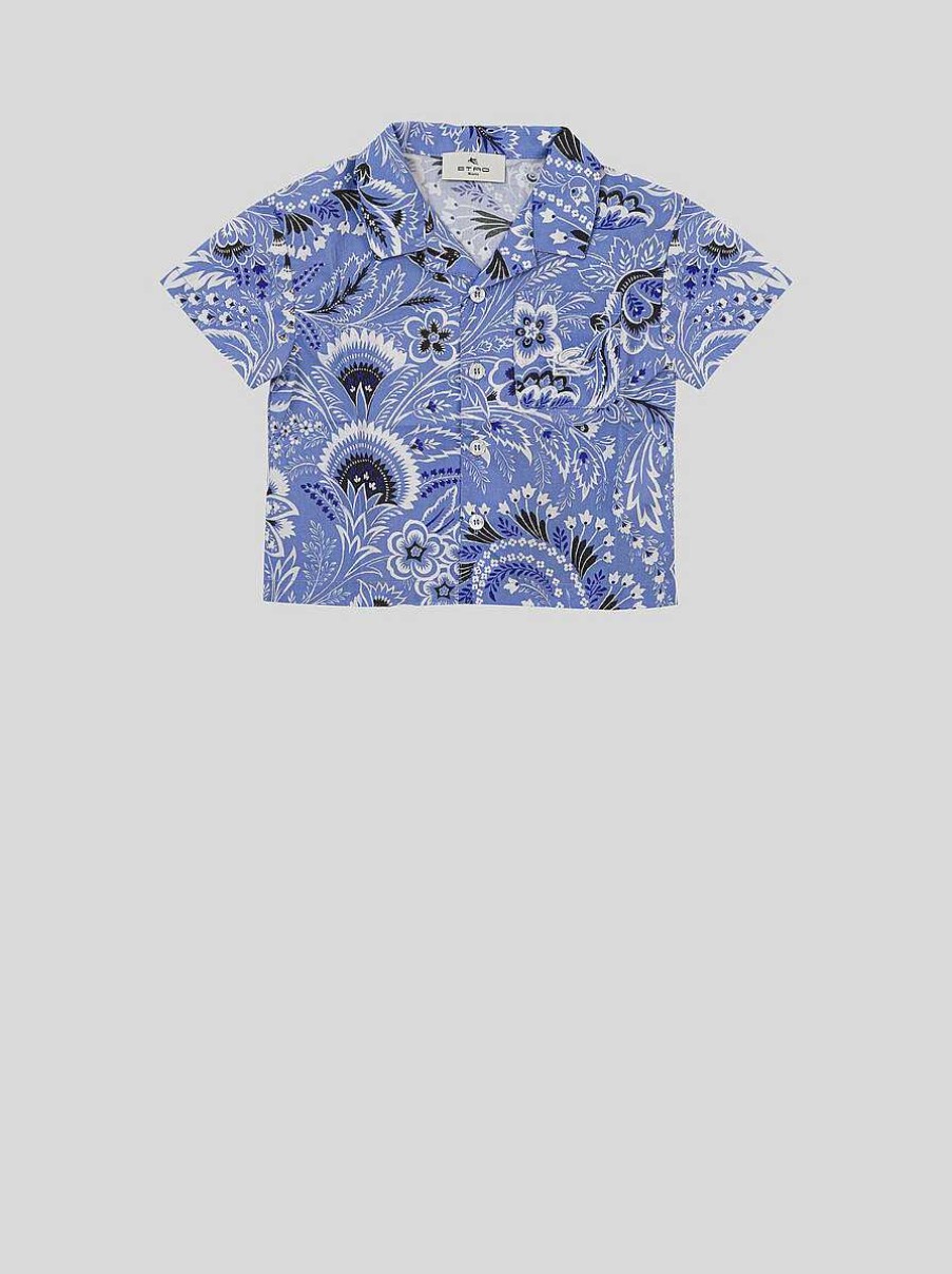 ETRO Einfarbiges Paisley-Hemd Fur Babys Hellblau Baby Junge 12-36 Monate