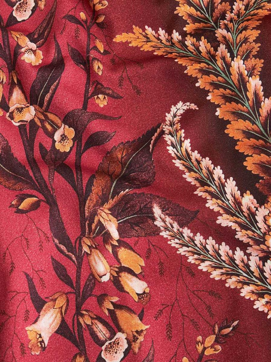 ETRO T-Shirt Mit Blatterdruck Burgund T-Shirts