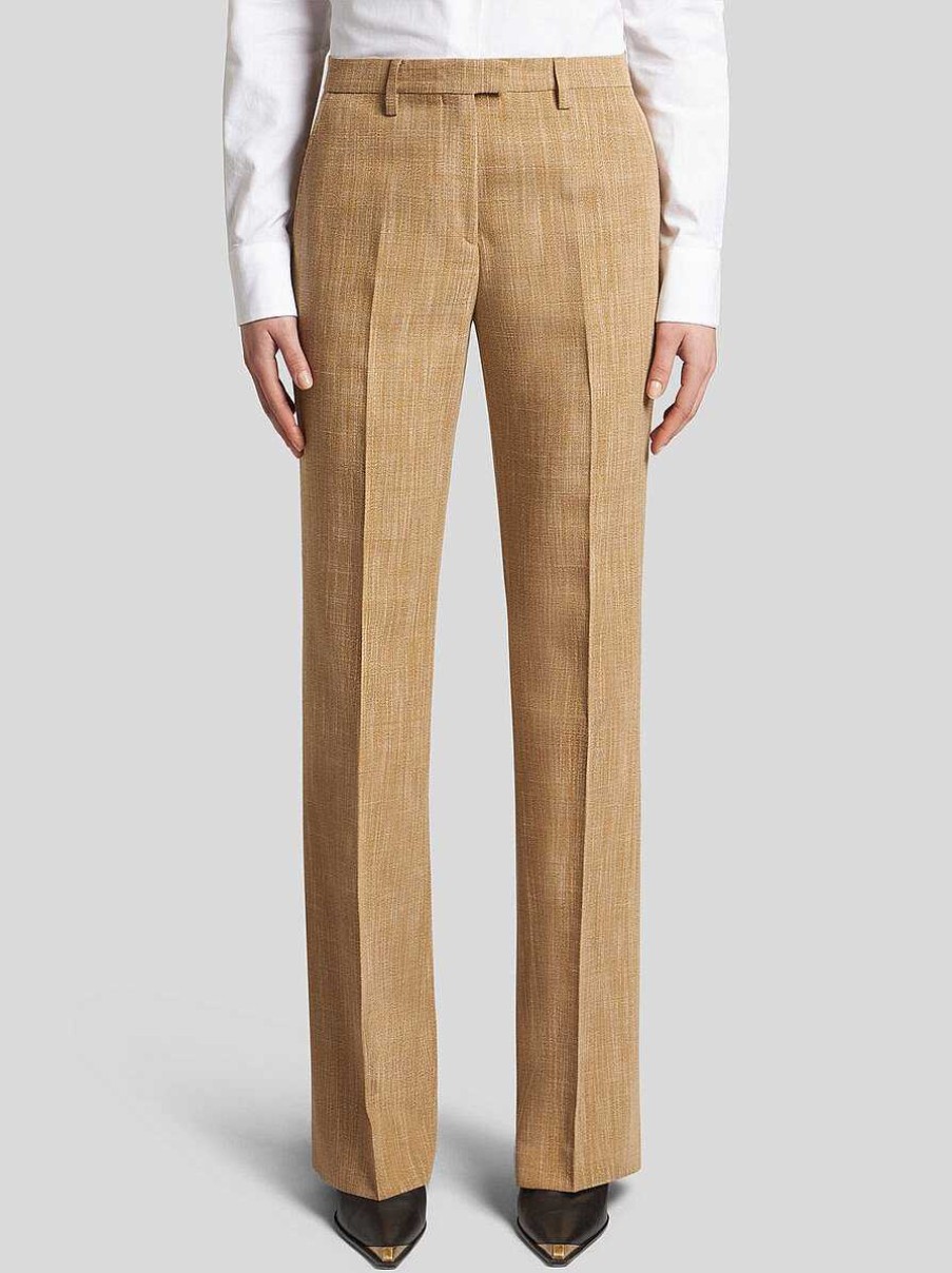 ETRO Hose Aus Slub-Stoff Braun Hose