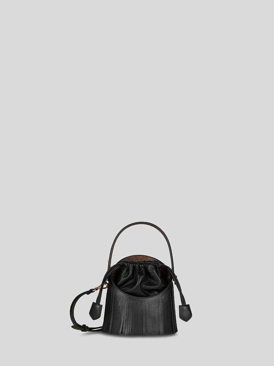 ETRO Mini-Saturno-Tasche Mit Fransen Grun Saturno