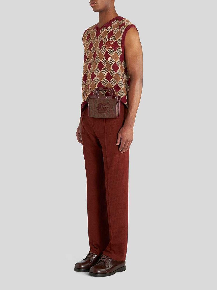ETRO Paisley Love T Ter Gurteltasche Rot Rucksacke Und Gurteltaschen