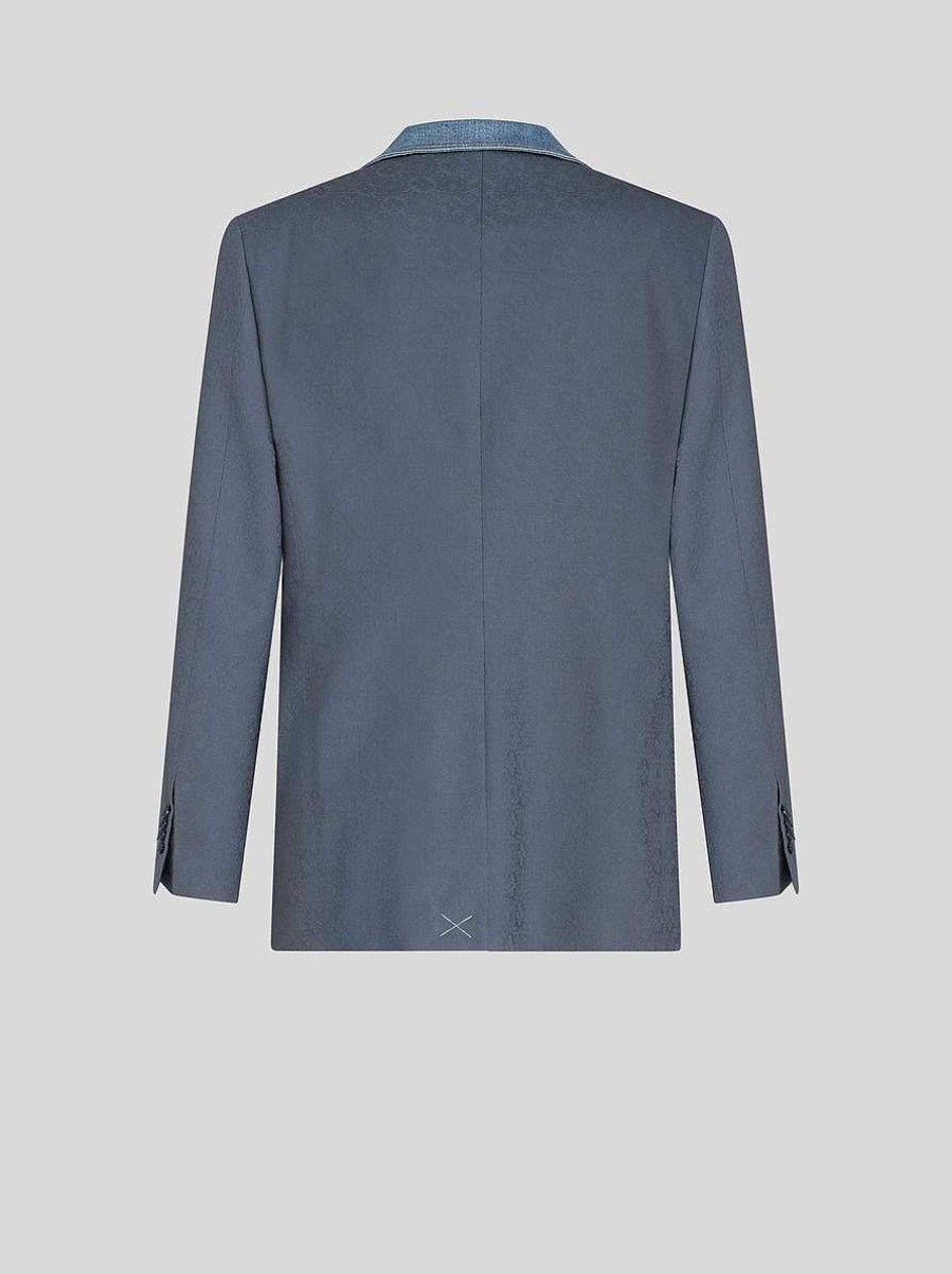 ETRO Jacquard-Blazer Navy Blau Jacken