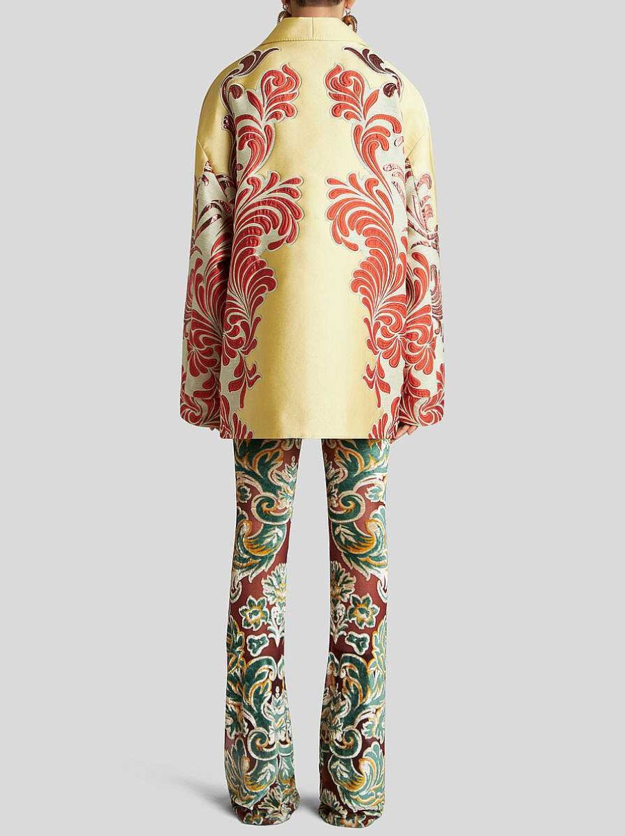 ETRO Hemdjacke Aus Jacquard-Brokat Gelb Jacken