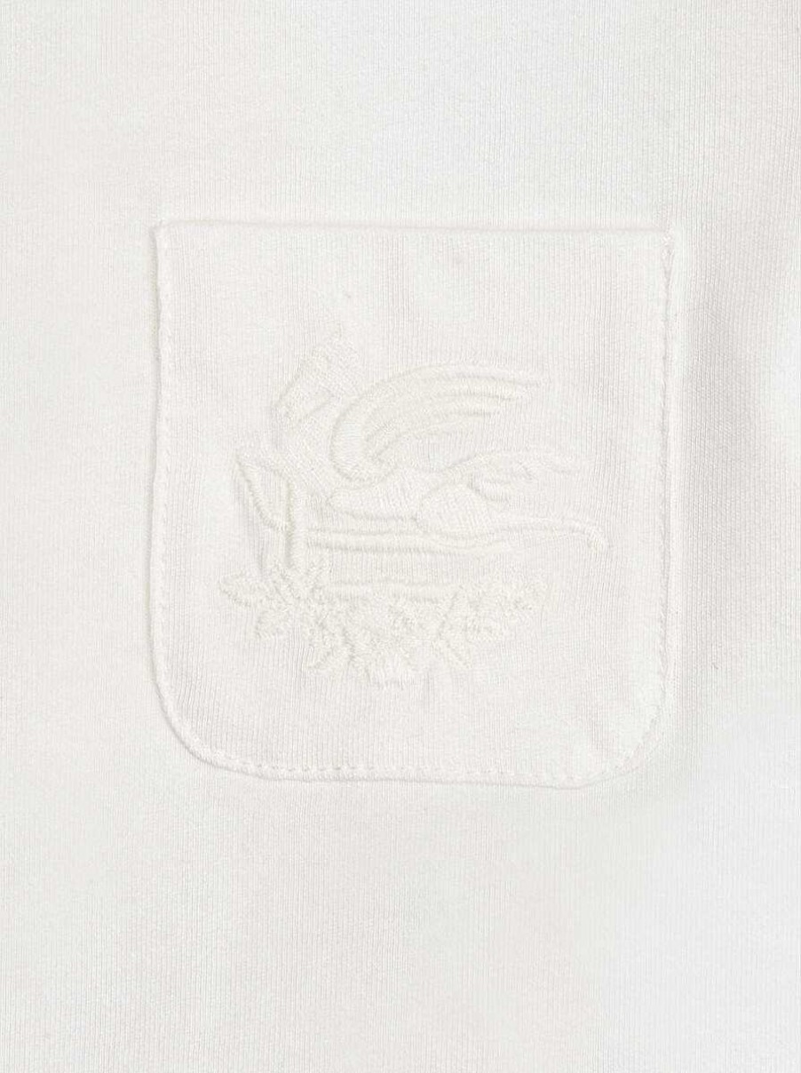 ETRO Baby-T-Shirt Mit Pegaso-Stickerei Weis Baby Madchen 1-9 Monate