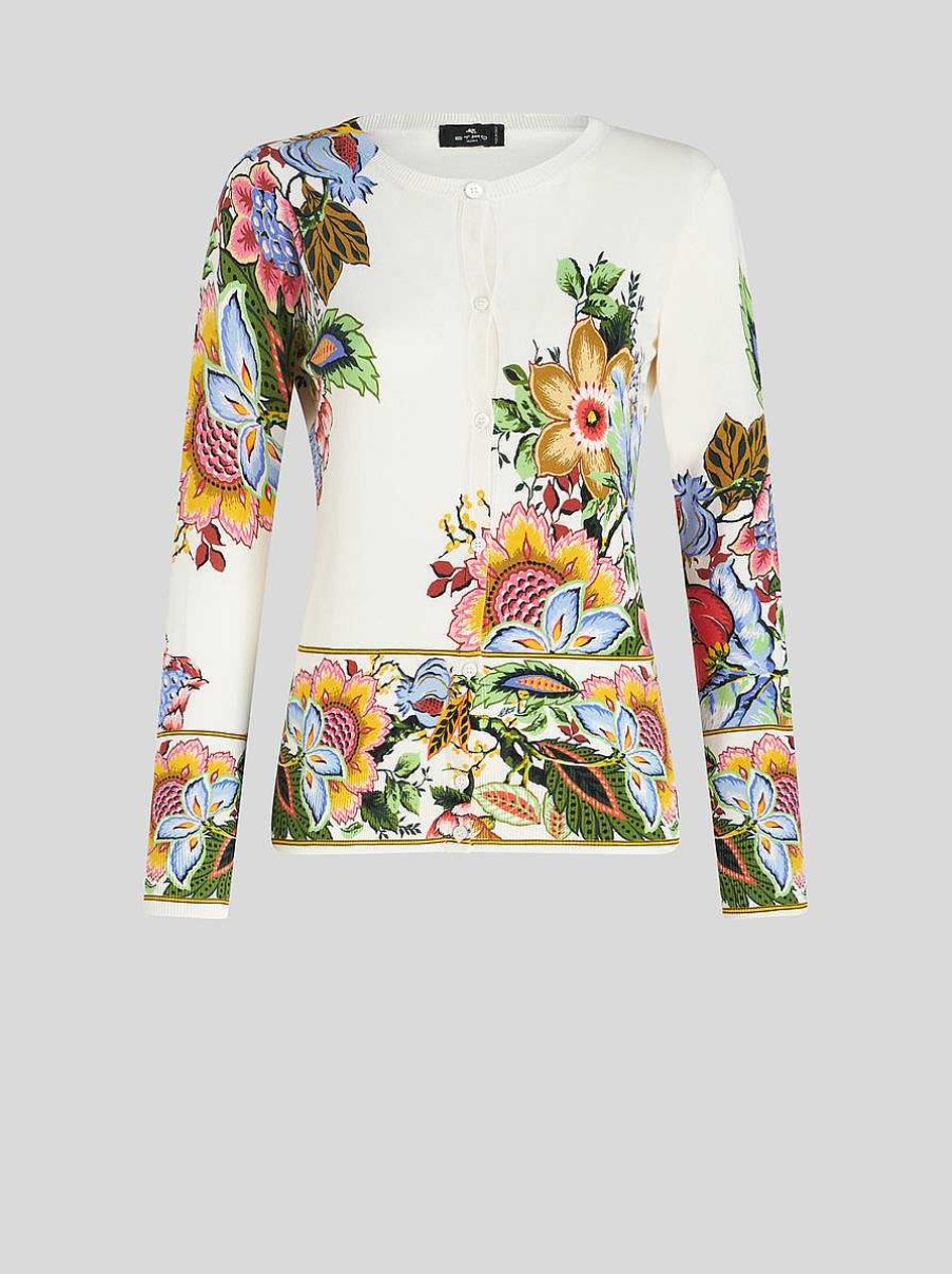 ETRO Ed Bouquet-Cardigan Mehrfarben Strickwaren