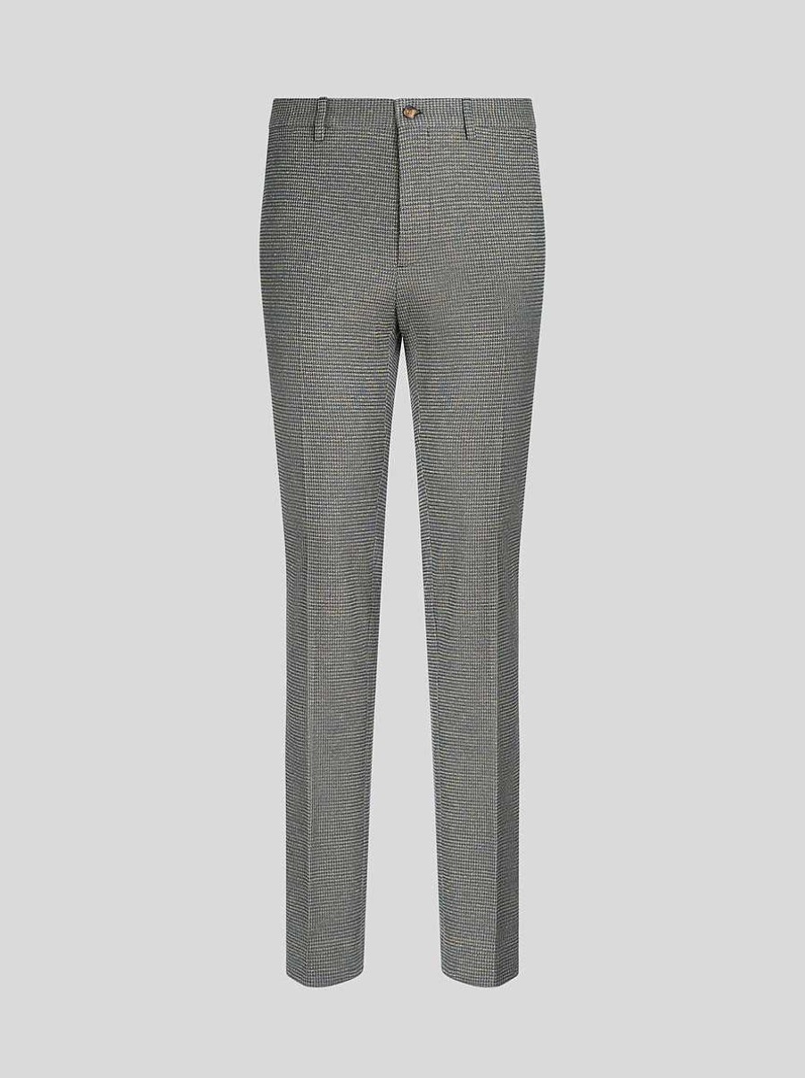 ETRO Hose Aus Leinen-Jacquard Grau Hose