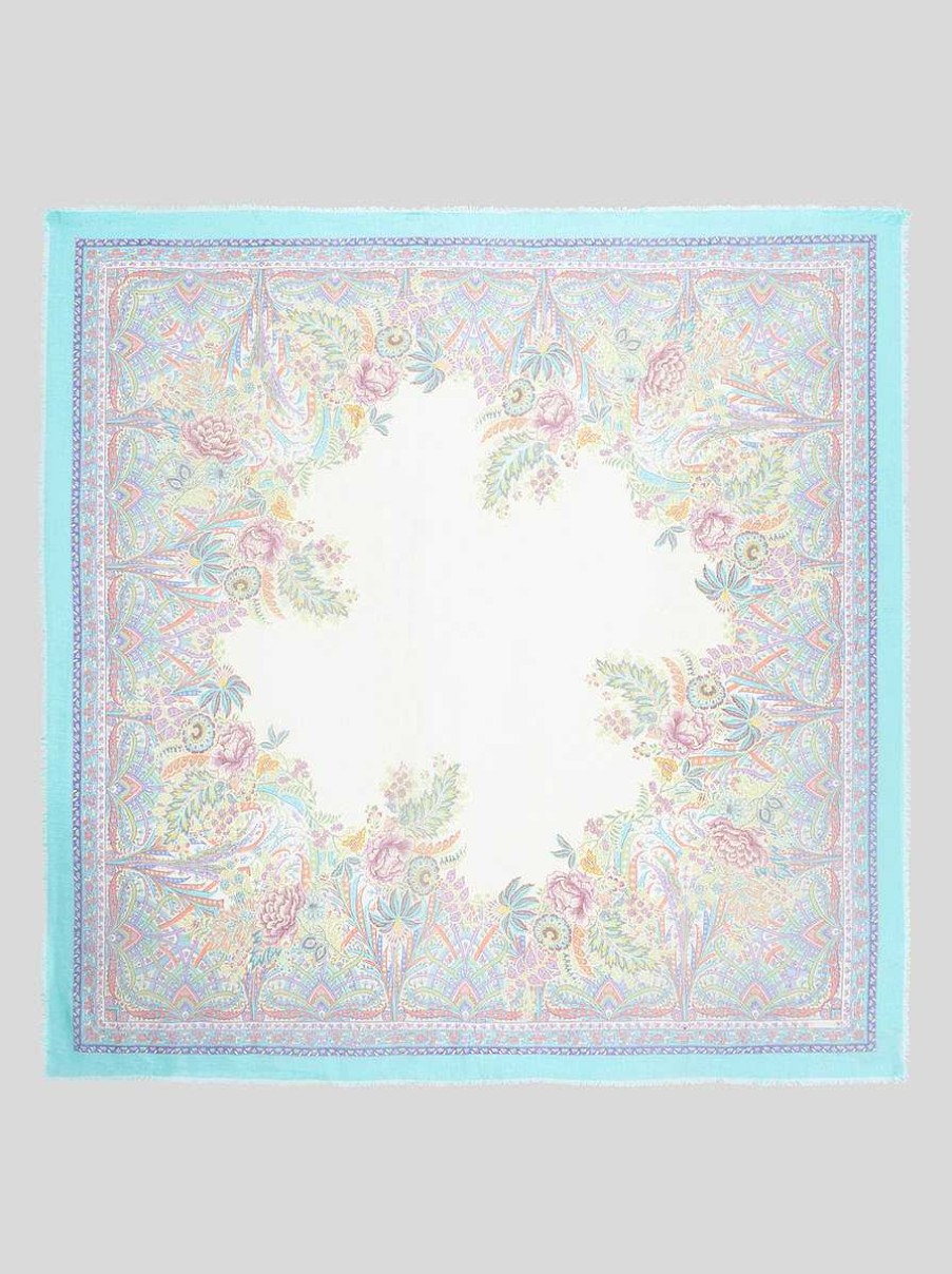 ETRO Schal Mit Paisley-Print Hellblau Schals Und Seide