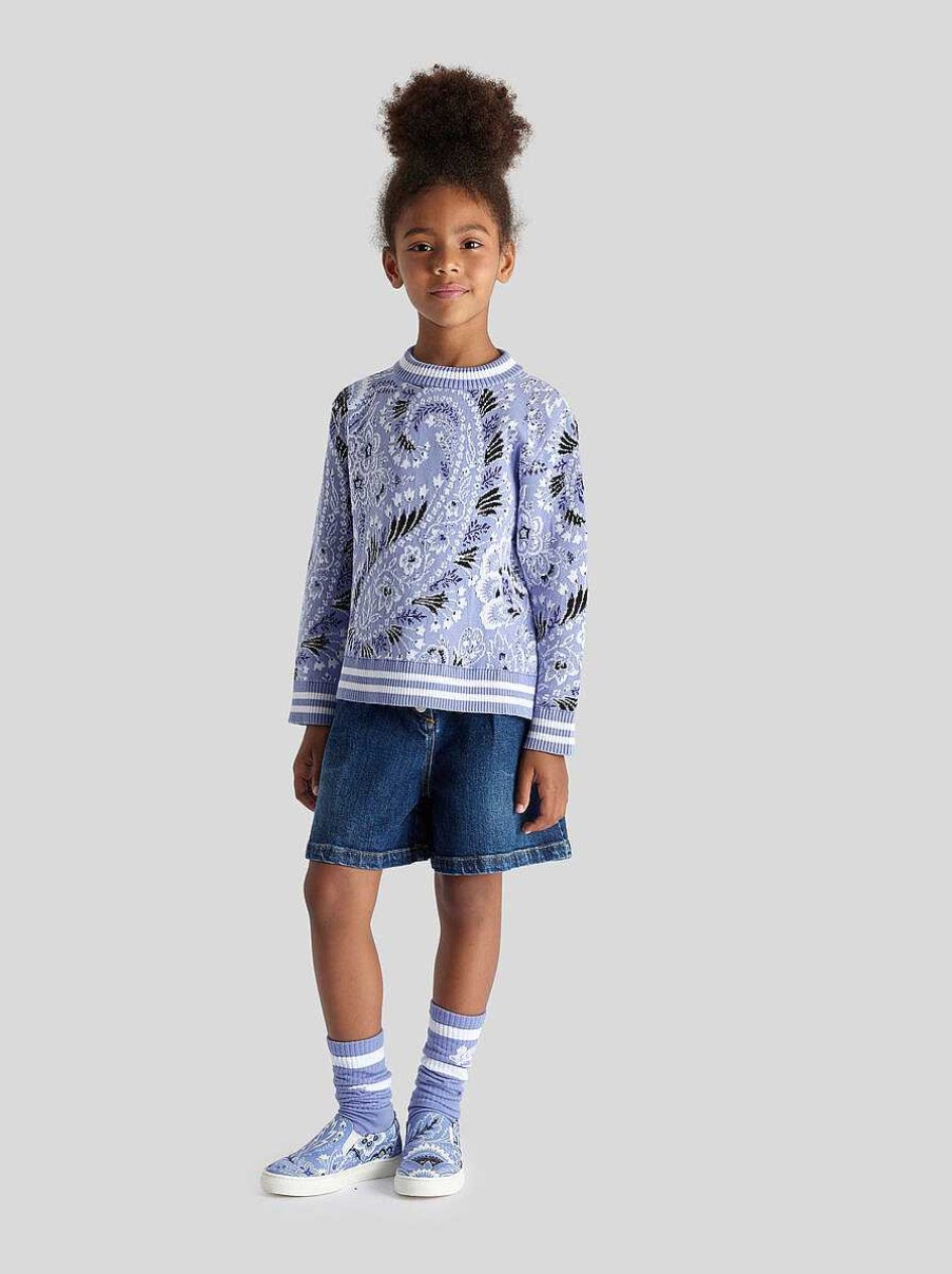 ETRO Denim-Bermudashorts Fur Kinder Navy Blau Hosen, Shorts Und Rocke