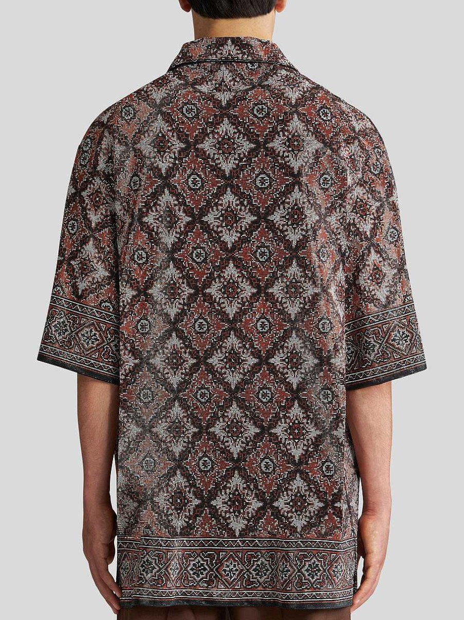 ETRO Bowling-Shirt Mit Mikronieten Uberall Orange Hemden