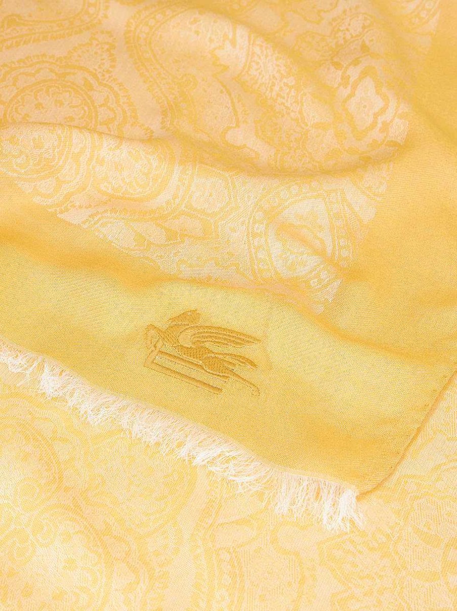ETRO Jacquard-Schal Orange Schals Und Seide
