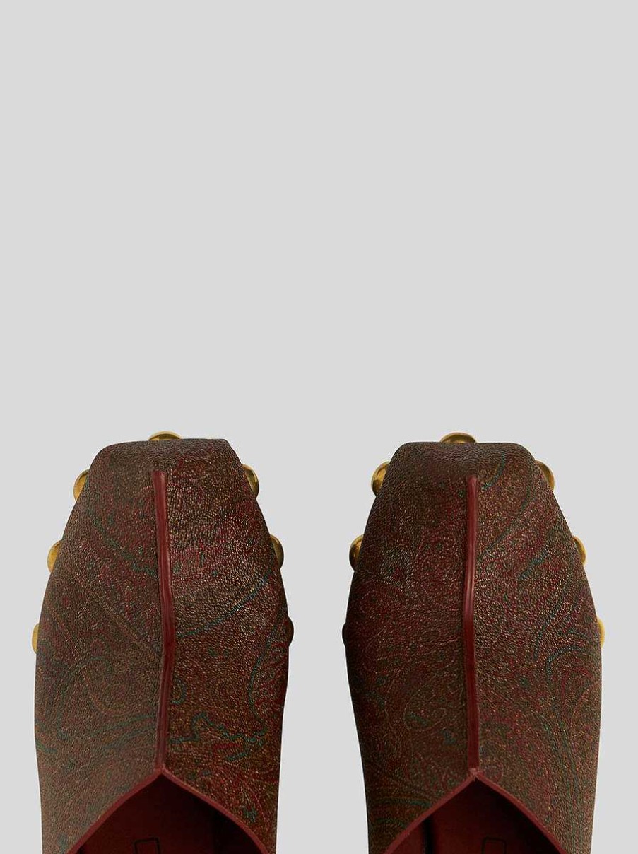 ETRO Paisley-Clogs Rot Sandalen Und Clogs