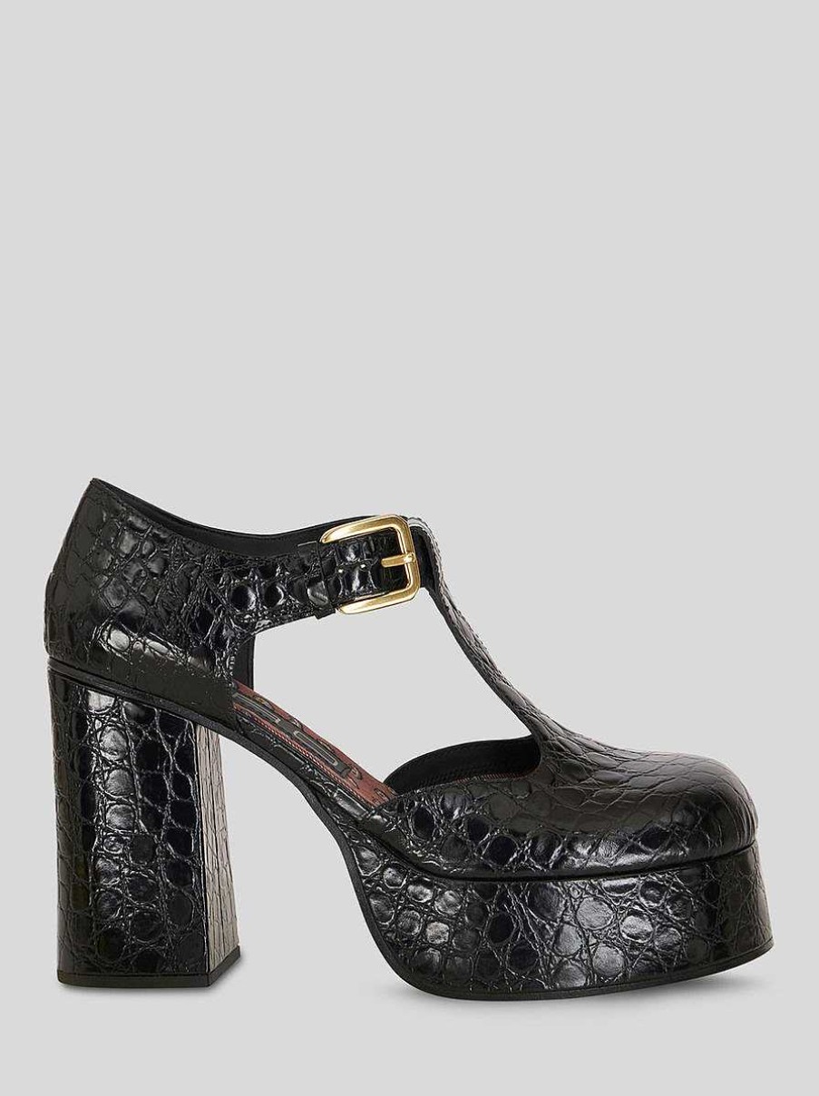 ETRO Mary Jane Schuhe Burgund Pumps