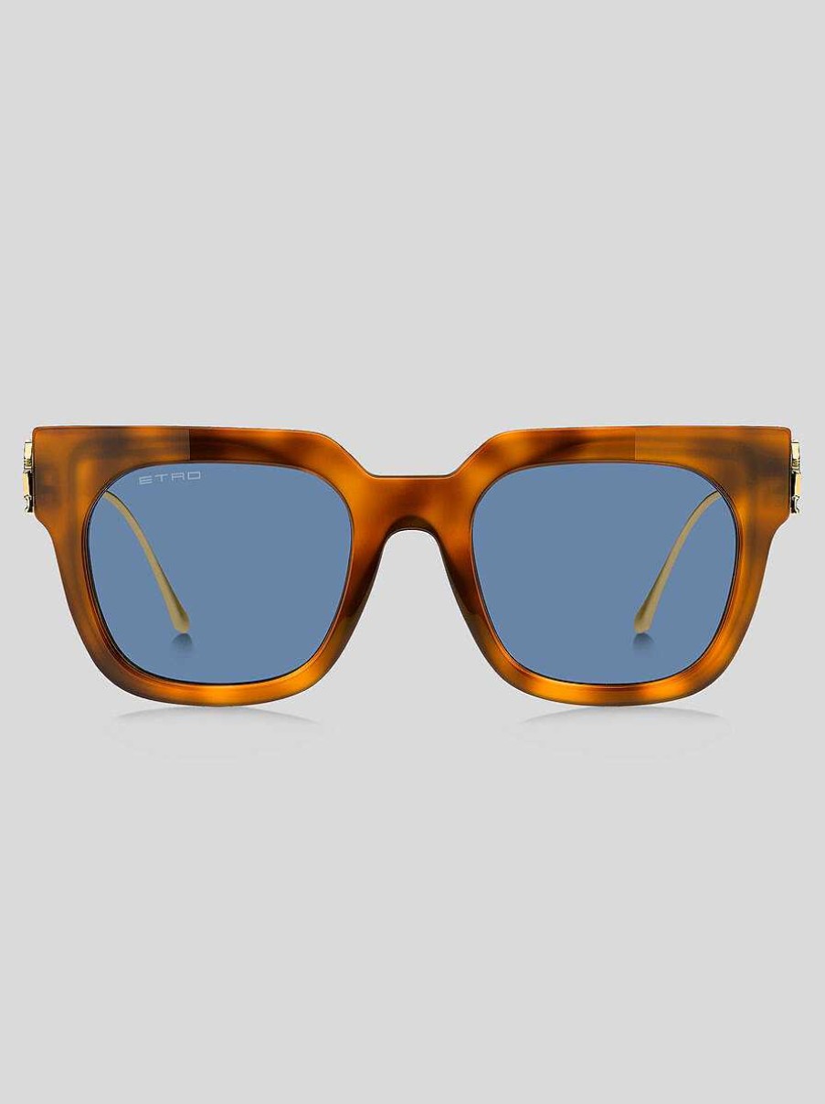 ETRO Auffallige Pegaso-Sonnenbrille Hellbraun Sonnenbrille