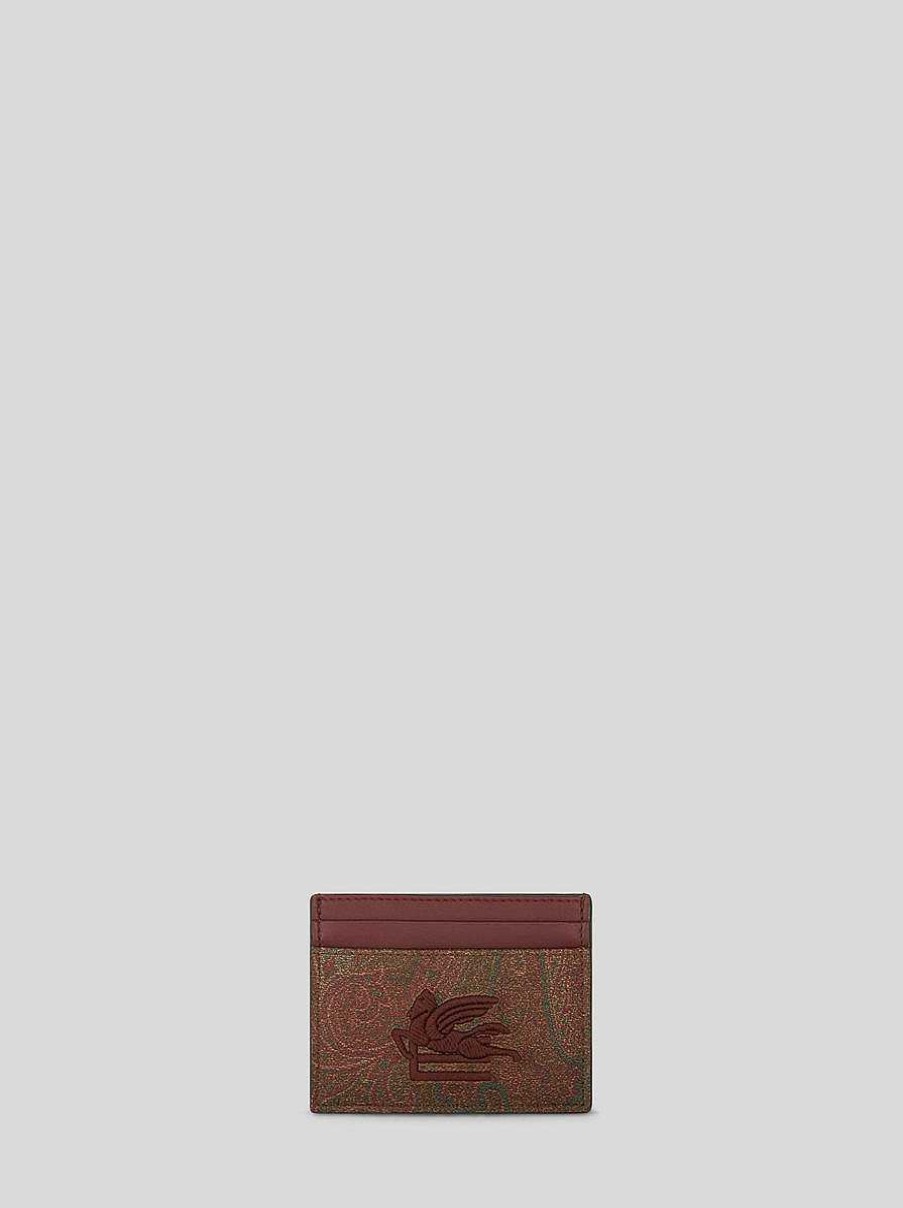ETRO Paisley-Kartenhalter Rot Geldborsen Und Kreditkartenetui