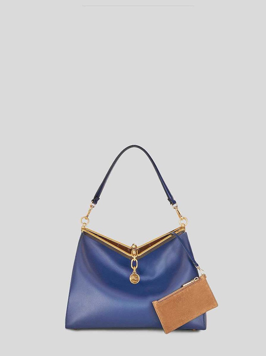 ETRO Grose Vela-Tasche Navy Blau Vela