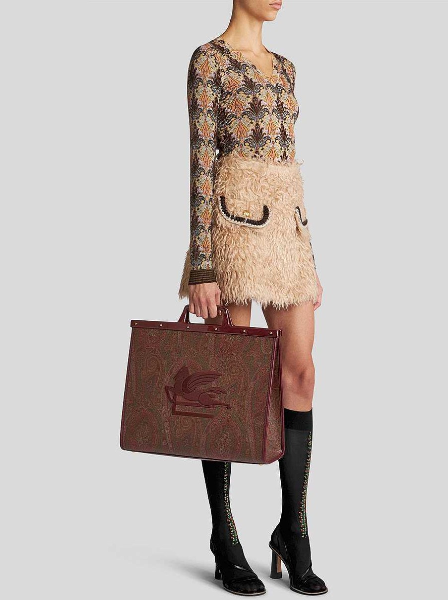 ETRO Grose Paisley Love T Ter Bag Rot Liebe Trotter