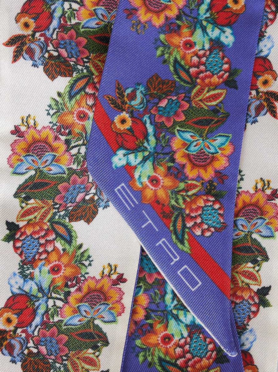 ETRO Bedruckte Paisleyina-Seide Weis Schals Und Seide