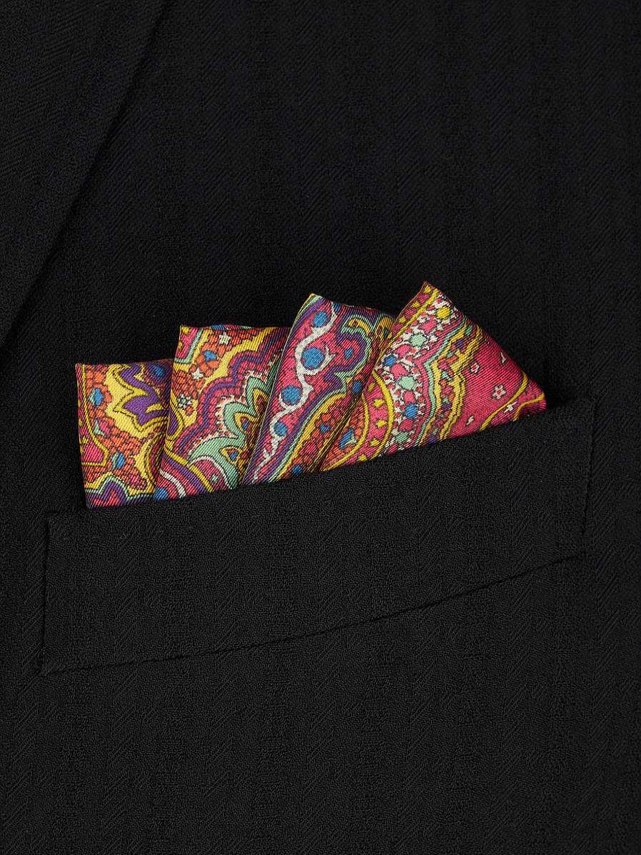 ETRO Einstecktuch Mit Aufdruck Rot Krawatten Und Einstecktucher