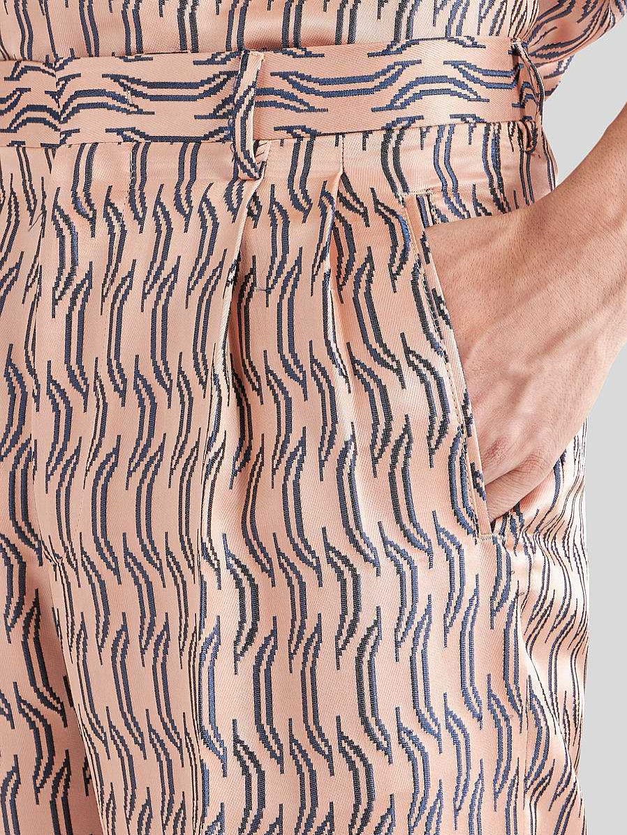 ETRO Hose Aus Seiden-Jacquard Rosa Hose