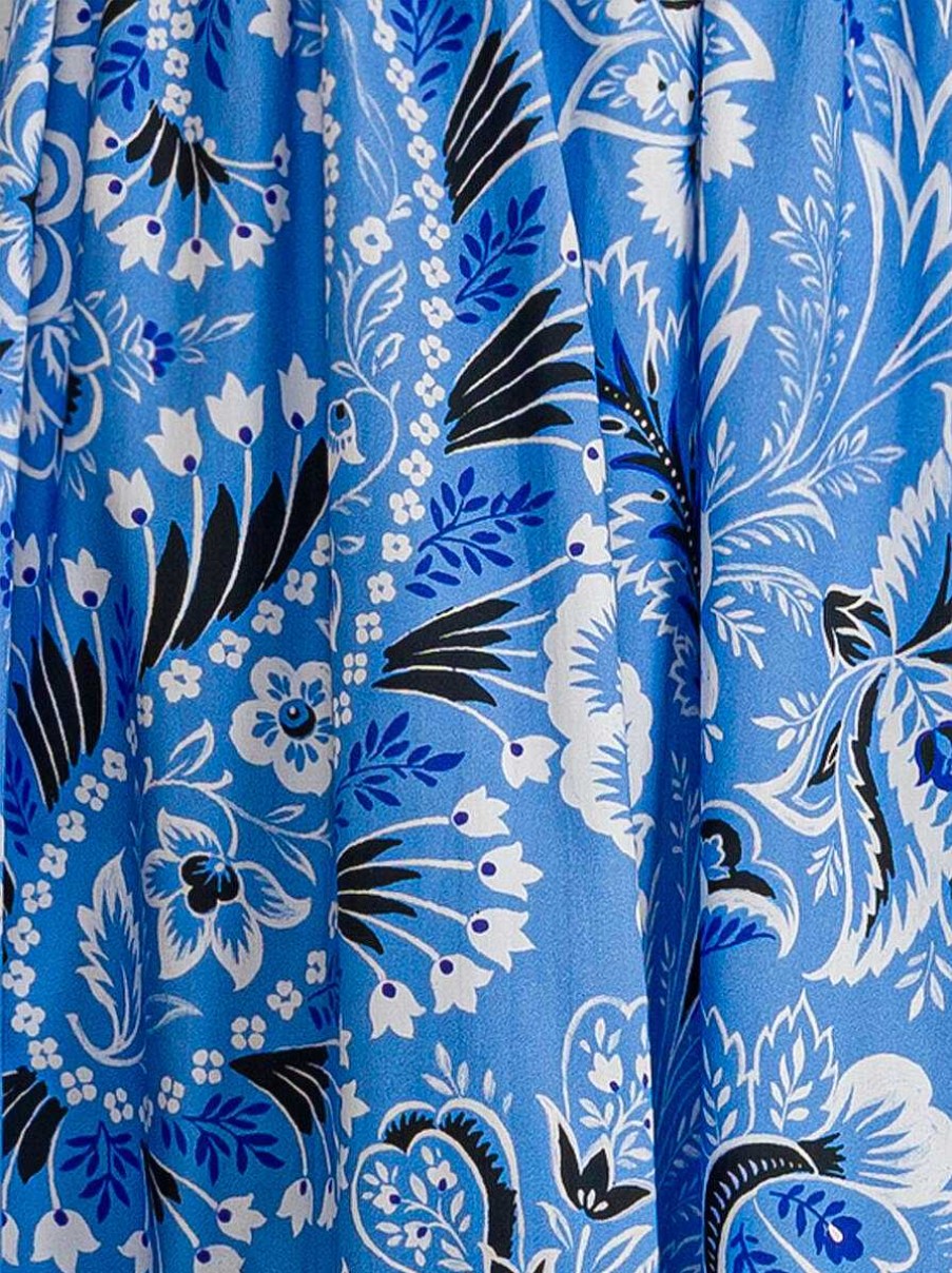 ETRO Einfarbiges Paisley-Kleid Fur Kinder Hellblau Kleider