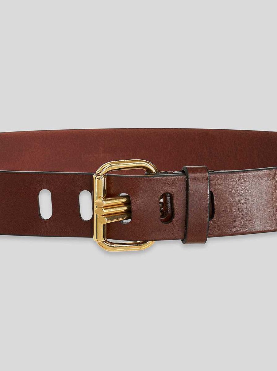 ETRO Ledergurtel Schwarz Gurtel