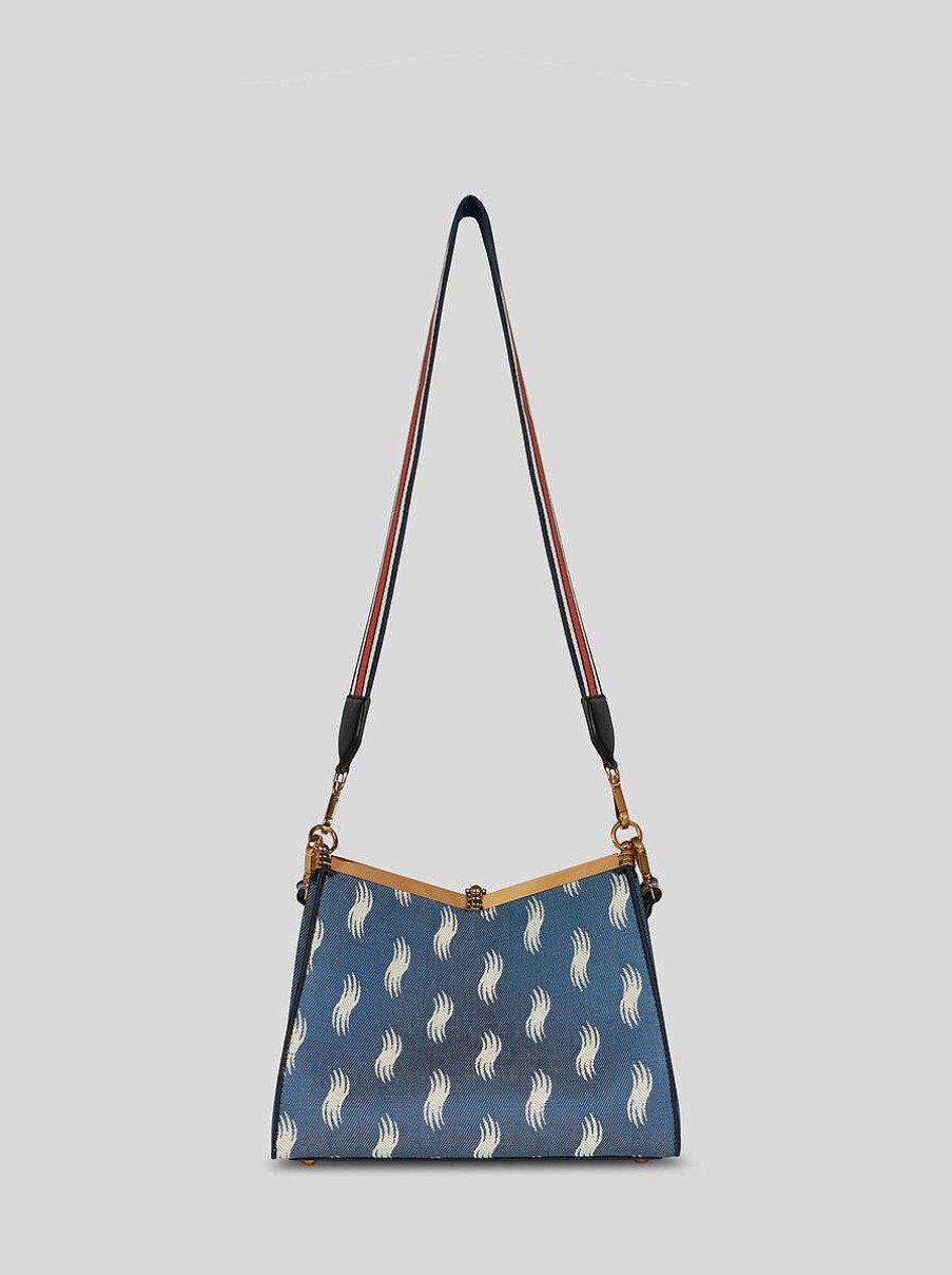 ETRO Mittlere Vela-Tasche Hellblau Vela