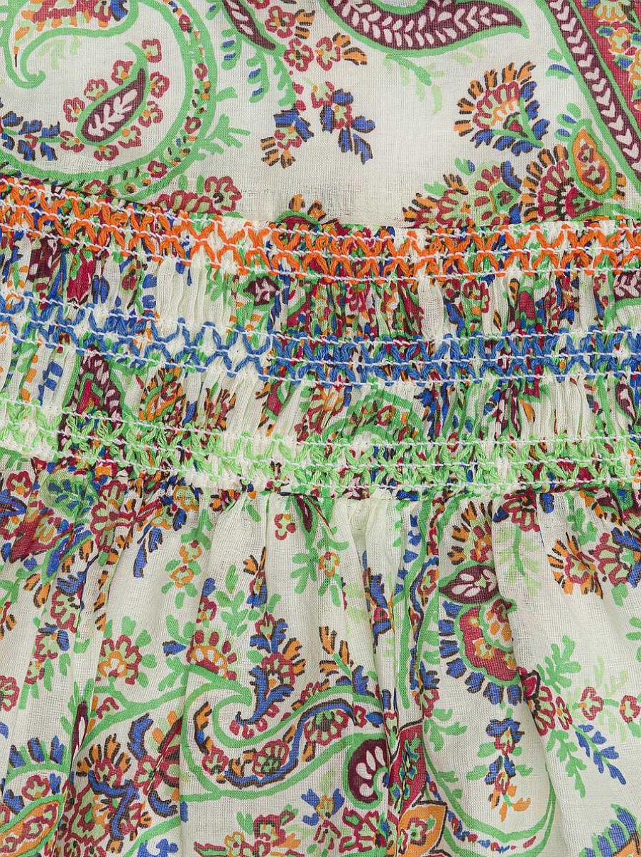 ETRO Baby-Blumen-Paisley-Kleid Weis Baby Madchen 12-36 Monate