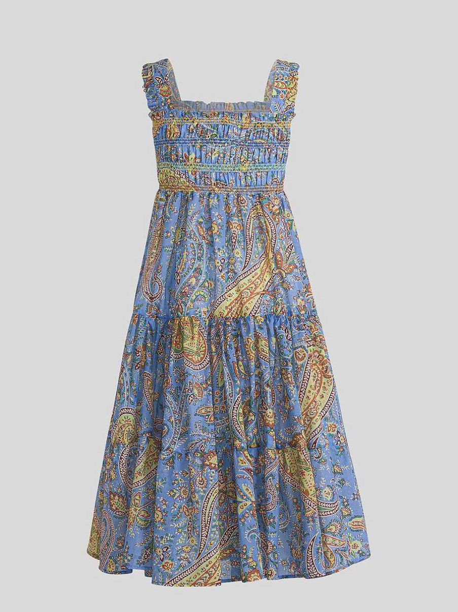 ETRO Geblumtes Paisley-Midikleid Fur Kinder Mehrfarben Kleider