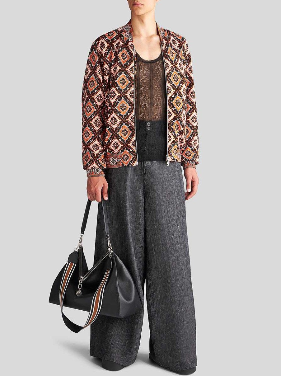 ETRO Jacquard-Bomberjacke Rot Mantel Und Oberbekleidung