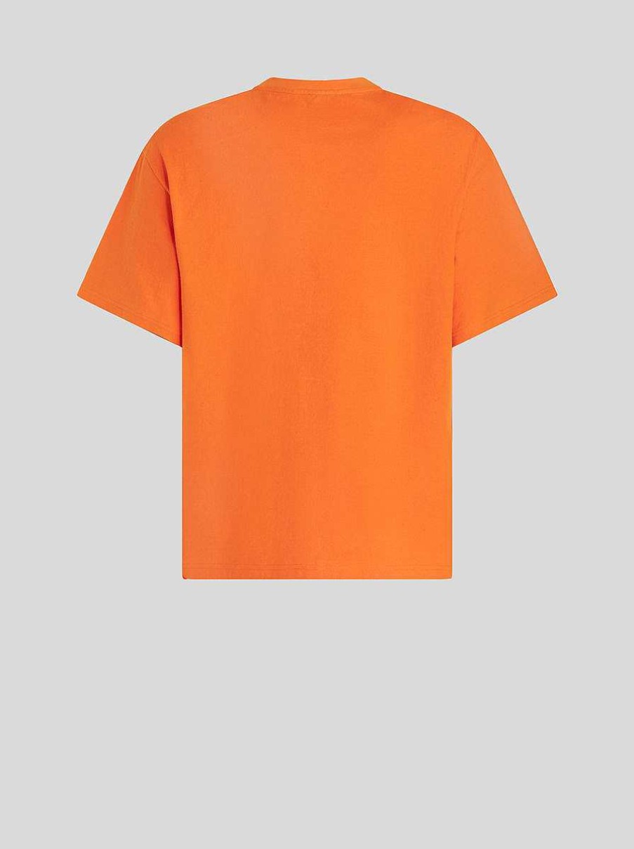 ETRO T-Shirt Mit Allegorie Der Starke-Aufdruck Orange T-Shirts