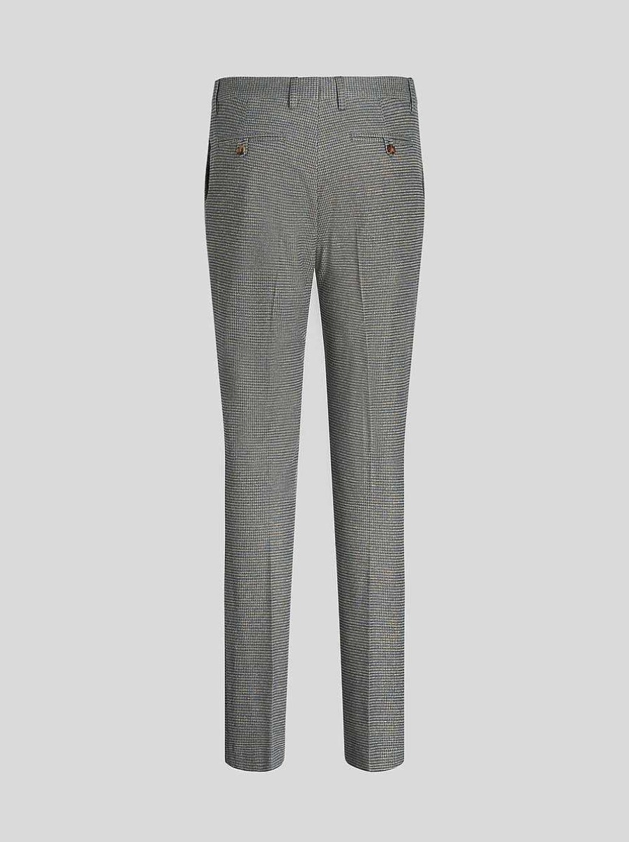 ETRO Hose Aus Leinen-Jacquard Grau Hose