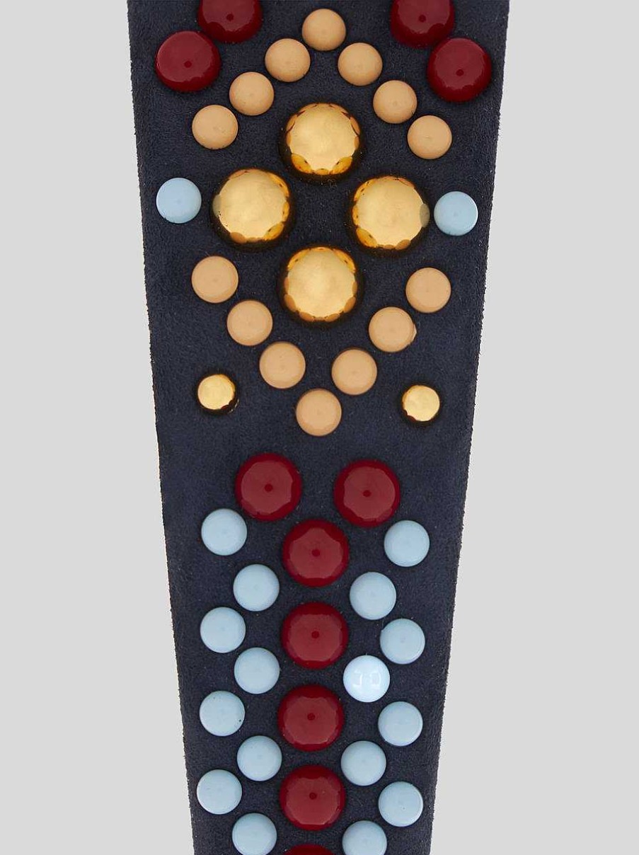 ETRO Haarband Aus Leder Mit Nieten Mehrfarben Haarschmuck