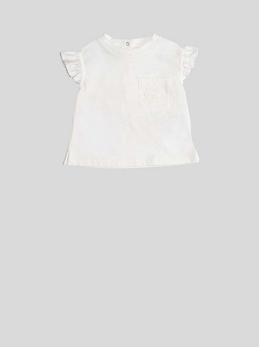 ETRO Baby-T-Shirt Mit Pegaso-Stickerei Weis Baby Madchen 1-9 Monate