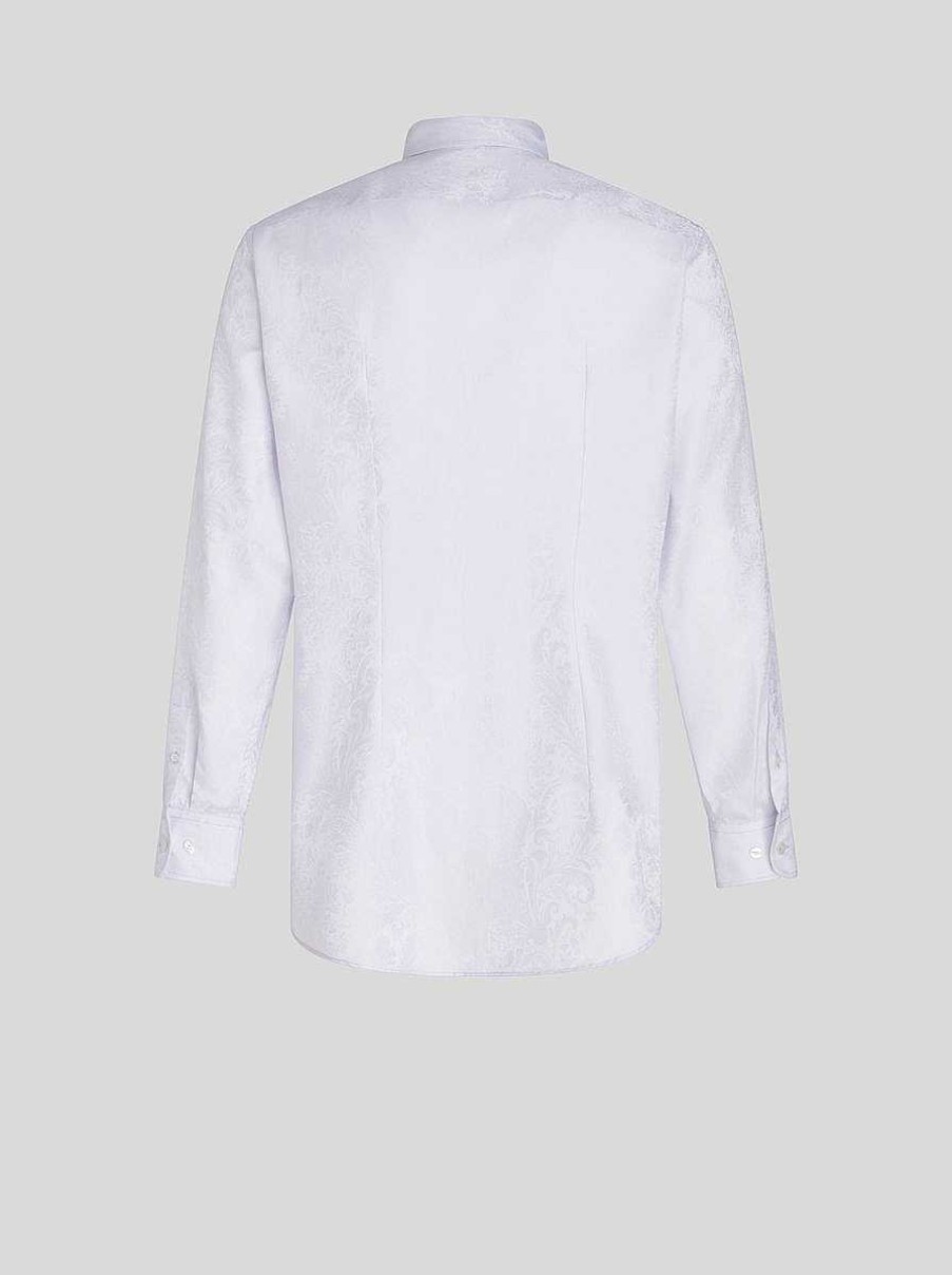 ETRO Paisley-Jacquardhemd Lila Hemden