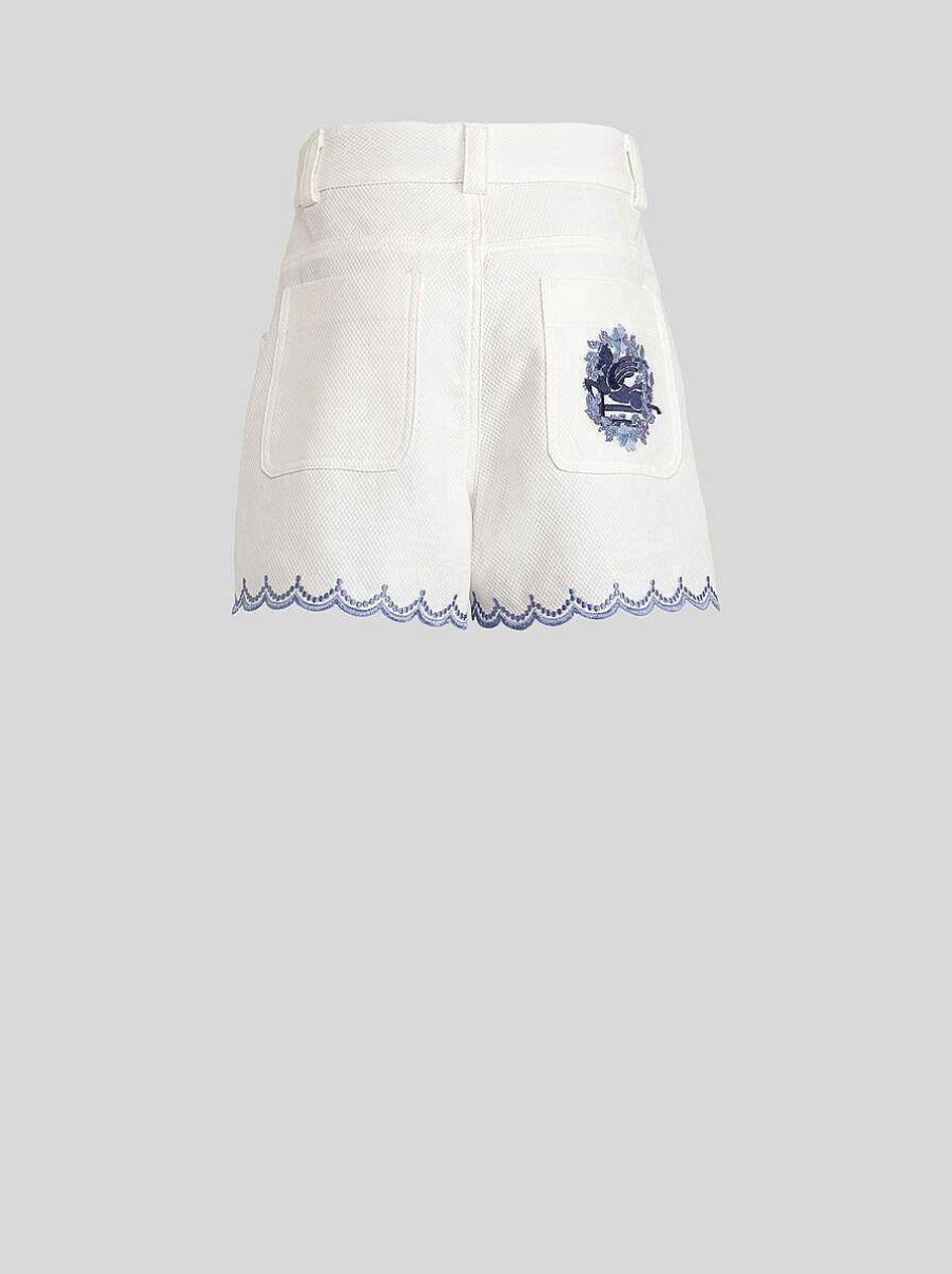 ETRO Kindershorts Mit Stickereien Hellblau Hosen, Shorts Und Rocke