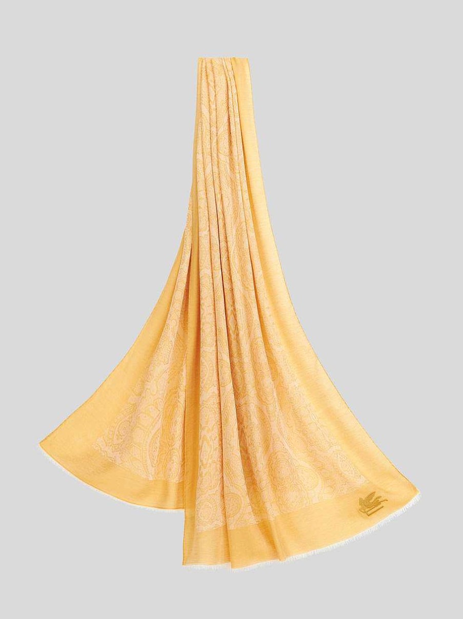 ETRO Jacquard-Schal Orange Schals Und Seide