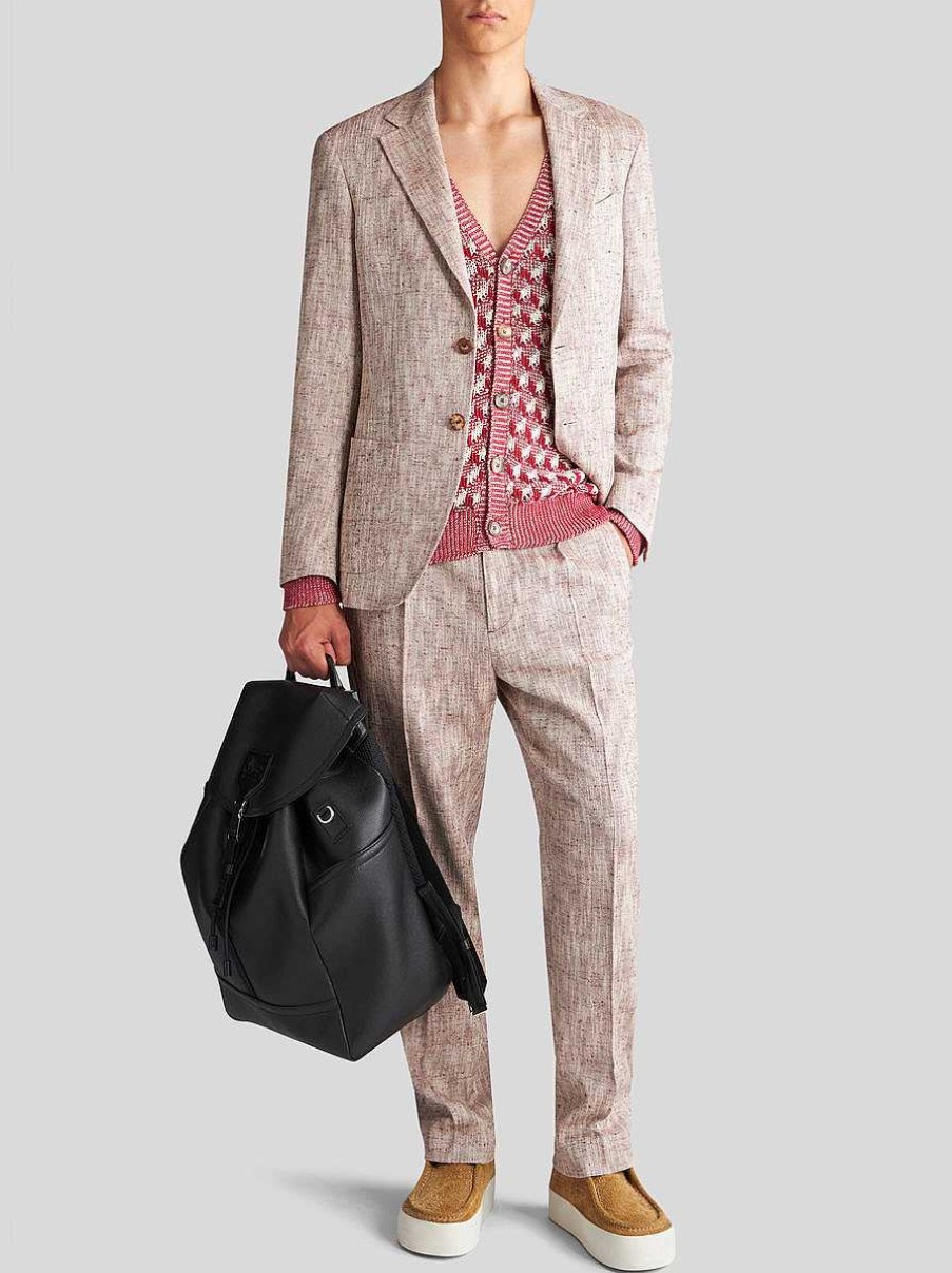 ETRO Masgeschneiderte Hose Aus Seiden- Und Hanfmischung Hellbraun Hose