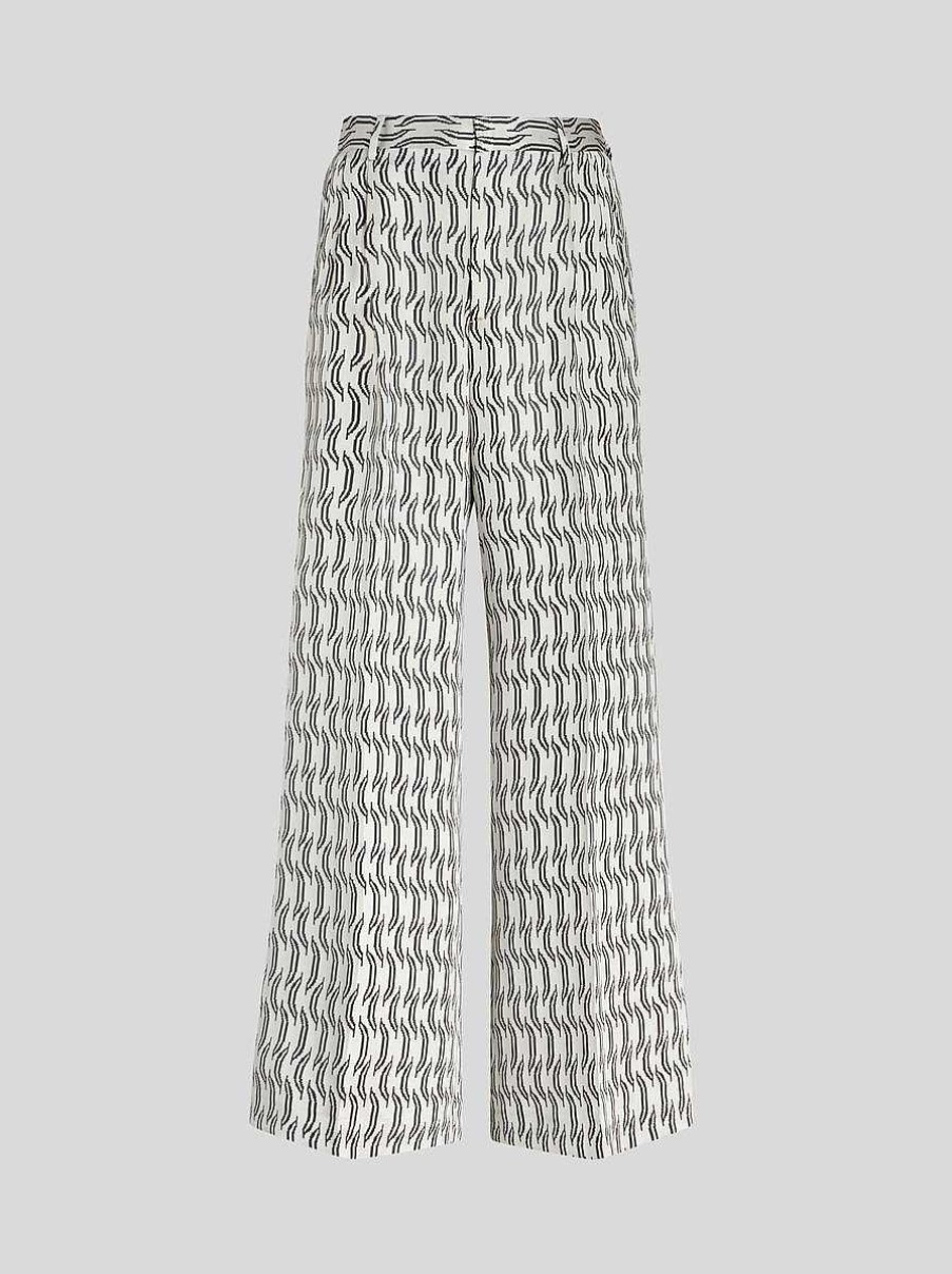 ETRO Hose Aus Seiden-Jacquard Rosa Hose