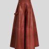 ETRO Hose Aus Nappaleder Mit Weitem Bein Hellbraun Hose