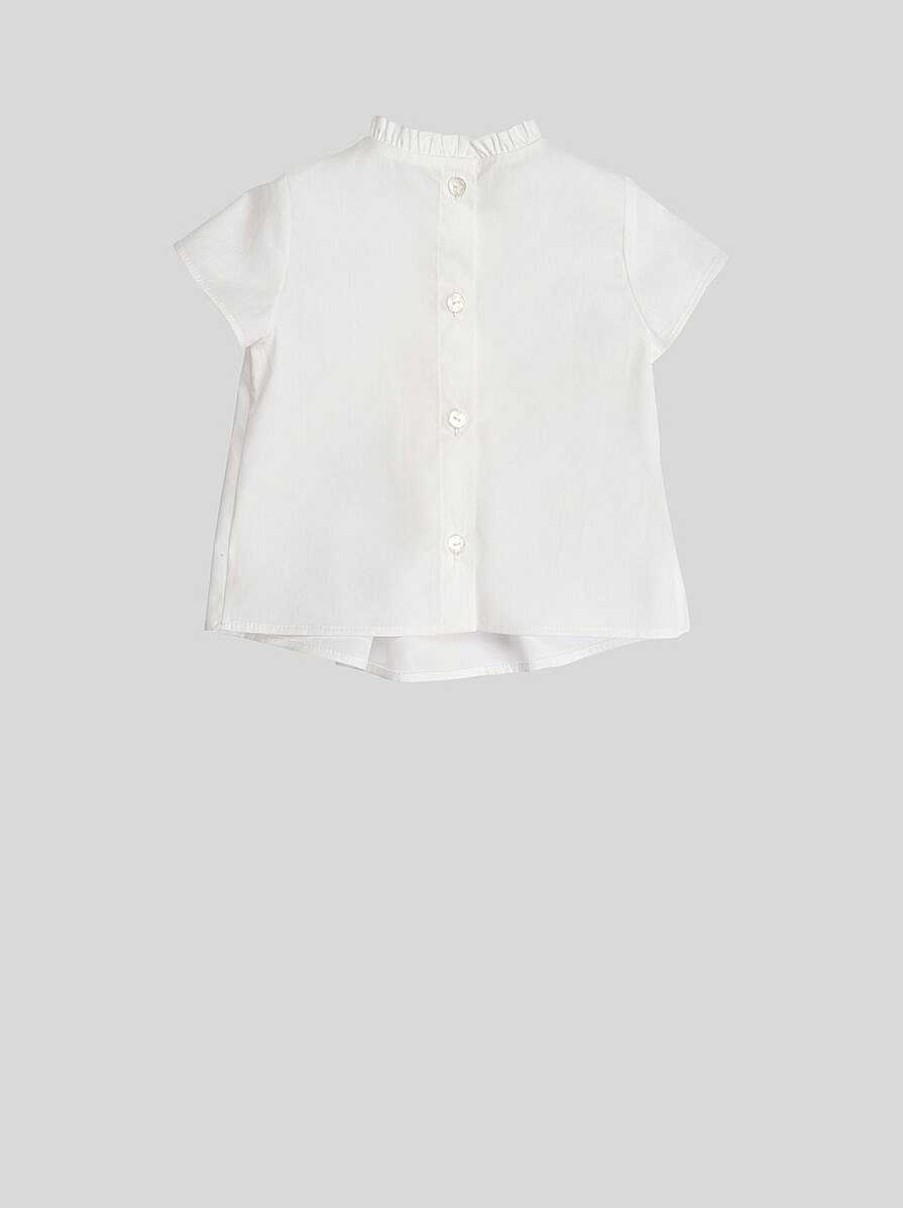 ETRO Baby-Plissee-Top Weis Baby Madchen 1-9 Monate