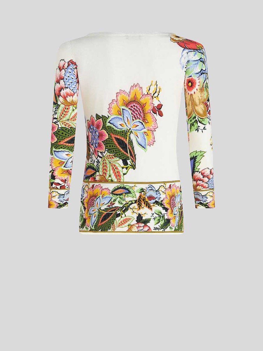 ETRO Ed Bouquet Pullover Mehrfarben Strickwaren