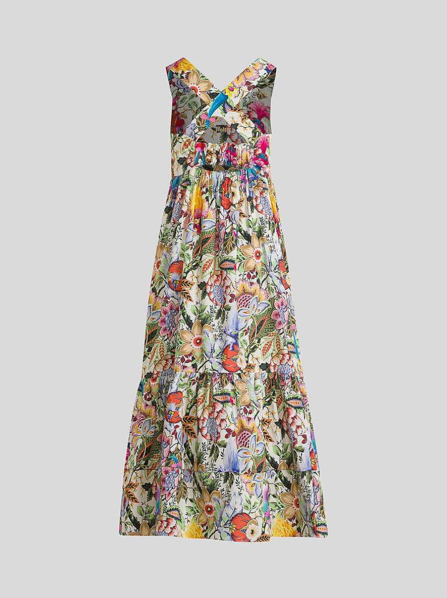 ETRO Langes Trolls-Kleid Fur Kinder Mehrfarben Kleider