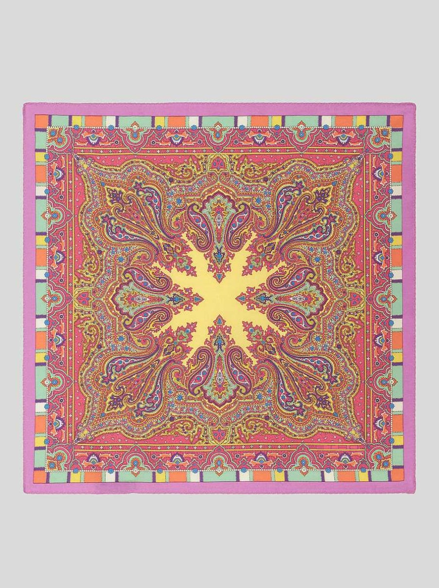 ETRO Einstecktuch Mit Aufdruck Rot Krawatten Und Einstecktucher