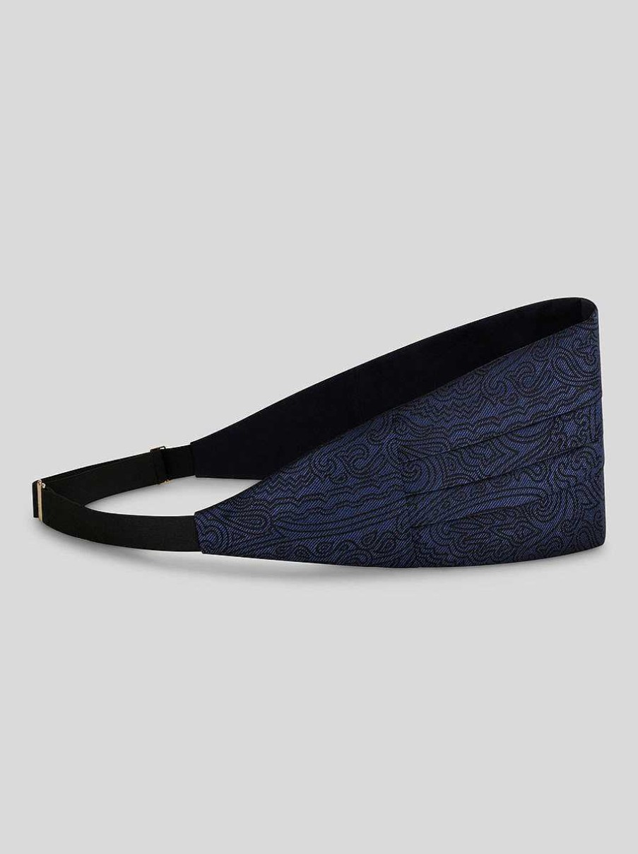 ETRO Kummerbund Im Paisley-Design Hellblau Sonstiges Zubehor